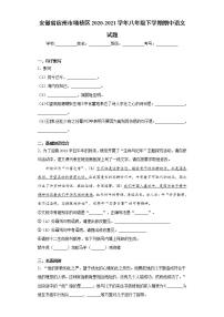 安徽省宿州市埇桥区2020-2021学年八年级下学期期中语文试题(word版含答案)