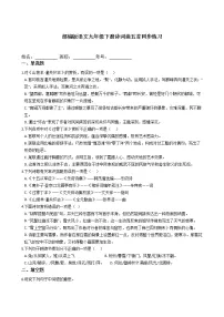 九年级下册23 诗词曲五首综合与测试精练