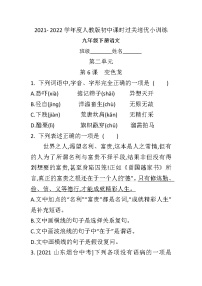 初中语文人教部编版九年级下册6 变色龙优秀同步达标检测题