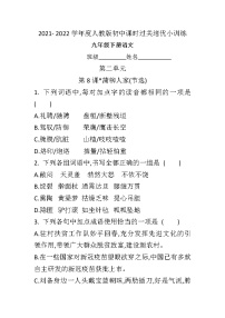 人教部编版九年级下册第二单元8* 蒲柳人家（节选)课时练习