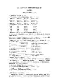 陕西省宝鸡市陈仓区2021-2022学年九年级上学期期中质量检测语文【试卷+答案】