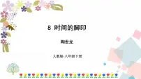 人教部编版八年级下册时间的脚印课文配套课件ppt