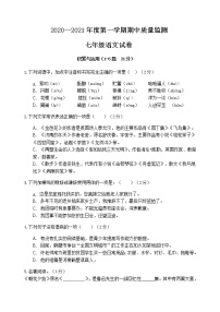 河北省秦皇岛市青龙县2020-2021学年七年级上学期期中考试语文试题（含答案）