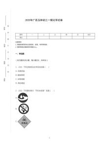 2020年广西壮族自治区玉林市中考一模化学试卷