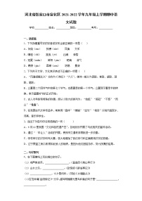 河北省张家口市宣化区2021-2022学年九年级上学期期中语文试题（word版 含答案）