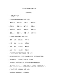 山东省临沂市河东区、（郯城县、兰山区部分学校）2021-2022学年七年级上学期期中考试语文试题