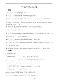 2021年广东省茂名地区九年级上学期期末语文试题