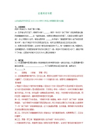 山东省临沂市2020-2021学年上学期八年级语文期末试卷分类汇编：名著阅读专题（含答案）