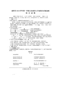 浙江省温岭市2019-2020学年第一学期九年级语文期末试题（无答案）