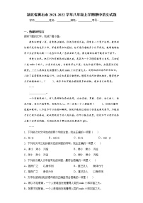 湖北省黄石市2021-2022学年八年级上学期期中语文试题（word版 含答案）