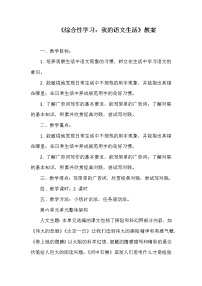 初中综合性学习 我的语文生活教案