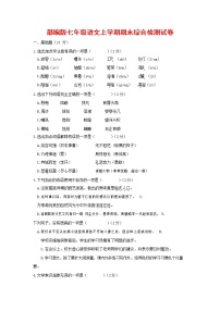 人教部编版七年级语文上册第一学期期末联考综合检测试题测试卷 (224)