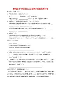 人教部编版七年级语文上册第一学期期末联考质量综合检测试题测试卷 (142)