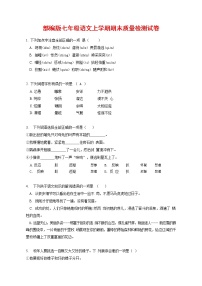 人教部编版七年级语文上册第一学期期末联考质量综合检测试题测试卷 (226)