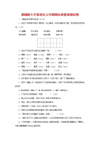 人教部编版七年级语文上册 第一学期期末复习质量综合检测试题测试卷 (266)