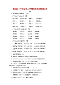 人教部编版七年级语文上册第一学期期末复习质量综合检测试题测试卷 (133)