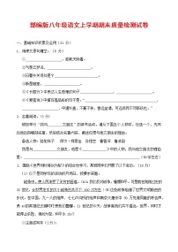 人教部编版八年级语文上册 第一学期期末考试复习质量综合检测试题测试卷 (53)