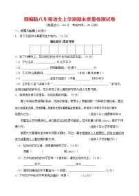 人教部编版八年级语文上册 第一学期期末考试复习质量综合检测试题测试卷 (29)