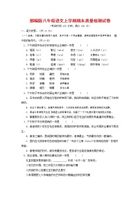 人教部编版八年级语文上册 第一学期期末考试复习质量综合检测试题测试卷 (132)