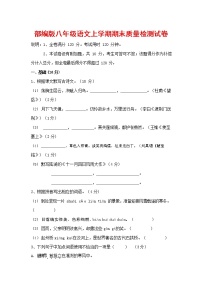 人教部编版八年级语文上册 第一学期期末考试复习质量综合检测试题测试卷 (298)