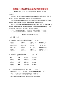 人教部编版八年级语文上册 第一学期期末考试复习质量综合检测试题测试卷 (270)