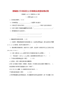 人教部编版八年级语文上册 第一学期期末考试复习质量综合检测试题测试卷 (283)