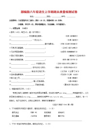 人教部编版八年级语文上册 第一学期期末考试复习质量综合检测试题测试卷 (267)