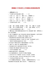 人教部编版八年级语文上册 第一学期期末考试复习质量综合检测试题测试卷 (224)