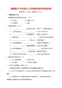 人教部编版八年级语文上册 第一学期期末考试复习质量综合模拟检测试题测试卷 (66)