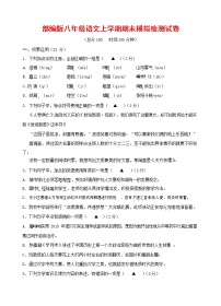 人教部编版八年级语文上册 第一学期期末考试复习质量综合模拟检测试题测试卷 (132)