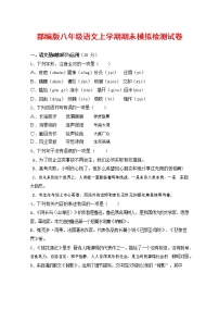 人教部编版八年级语文上册 第一学期期末考试复习质量综合模拟检测试题测试卷 (262)