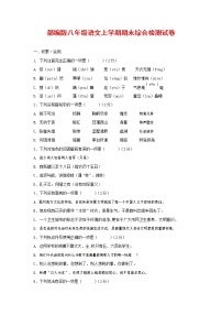 人教部编版语文八年级上册 第一学期期末考试复习质量综合检测试题测试卷 (113)