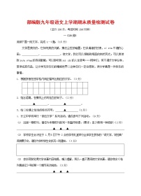 人教部编版九年级语文上册 第一学期期末考试复习质量综合检测试题测试卷及参考答案 (171)