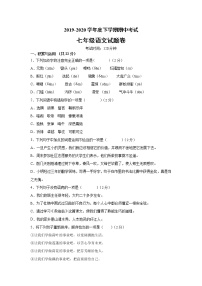 湖北省大冶市实验中学2019-2020学年七年级下学期期中考试语文试题（无答案）