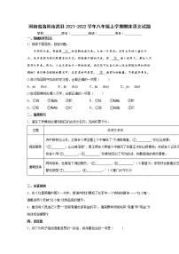 河南省洛阳市嵩县2021-2022学年八年级上学期期末语文试题(word版 含答案)