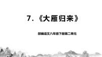 人教部编版八年级下册大雁归来教学ppt课件
