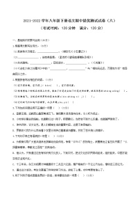 06 2021-2022学年八年级下册语文期中提优测试试卷（六）