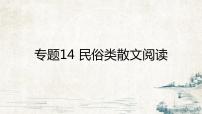 专题14 民俗类散文阅读课件PPT