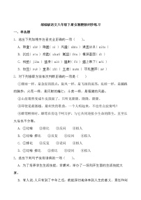 人教部编版八年级下册安塞腰鼓当堂达标检测题