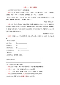 （通用版）中考语文专题复习专题11《文言文阅读》训练题（含答案）