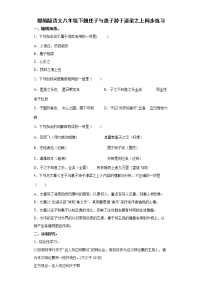 初中语文人教部编版八年级下册庄子与惠子游于濠梁之上课后测评