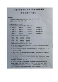 2021年新疆乌鲁木齐市中考一模语文试题（图片版）