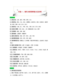 中考语文十大专题预热训练       预热训练01  现代文阅读解题方法归类中考语文十大专题预热训练