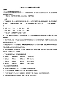上海市嘉定区南翔镇怀少校2021-2022学年中考语文最后冲刺模拟试卷含解析