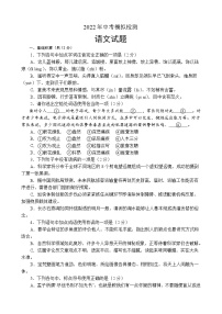 2022年山东省济宁市中考语文模拟试题(word版含答案)