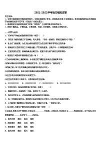 2022年四川省德阳市旌阳区达标名校中考语文仿真试卷含解析