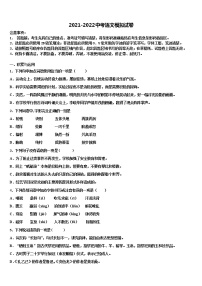 2022届宜兴市洑东中学中考语文模拟试题含解析