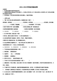 2022届浙江杭州上城区中考语文对点突破模拟试卷含解析