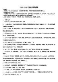 2022届山东省日照市名校中考语文对点突破模拟试卷含解析