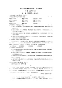 2022年四川省成都市中考语文模拟试卷(word版含答案)